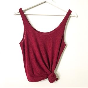 American Eagle Casual Tank Top - Maroon